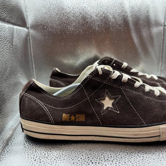 Size M13 W15 Converse One Star Ox Unisex Brown Low Top Athletic Sneaker - Picture 2 of 11